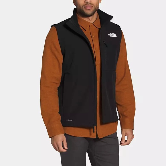 THE NORTH FACE Men’s TNF Black Fleece WindWall Mock Neck Sleeveless Vest - Picture 1 of 15